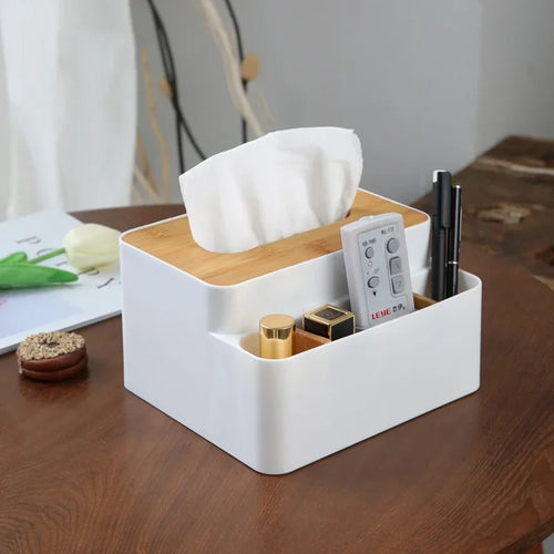 Multi-Compartment Desktop Storage Organizer – Remote Control & Office Accessories Holder