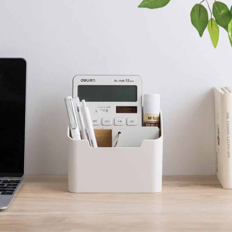 Multi-Compartment Desktop Storage Organizer – Remote Control & Office Accessories Holder