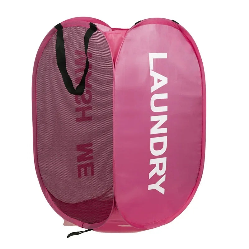 Foldable Laundry Basket – Large Collapsible Clothes Hamper with Handles