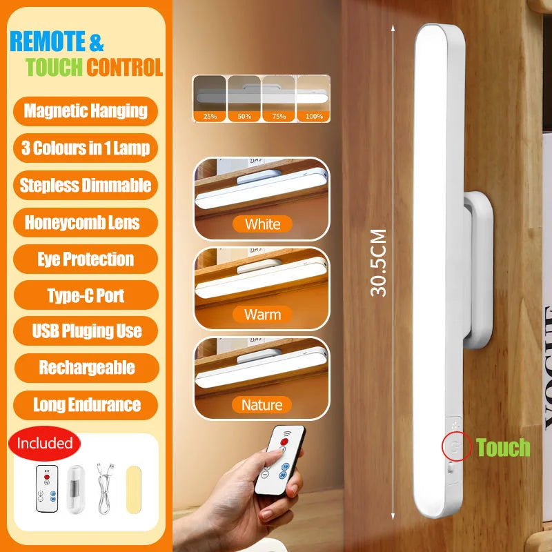 Rechargeable Magnetic Motion Sensor LED Light – Wireless Under Cabinet & Closet Lamp