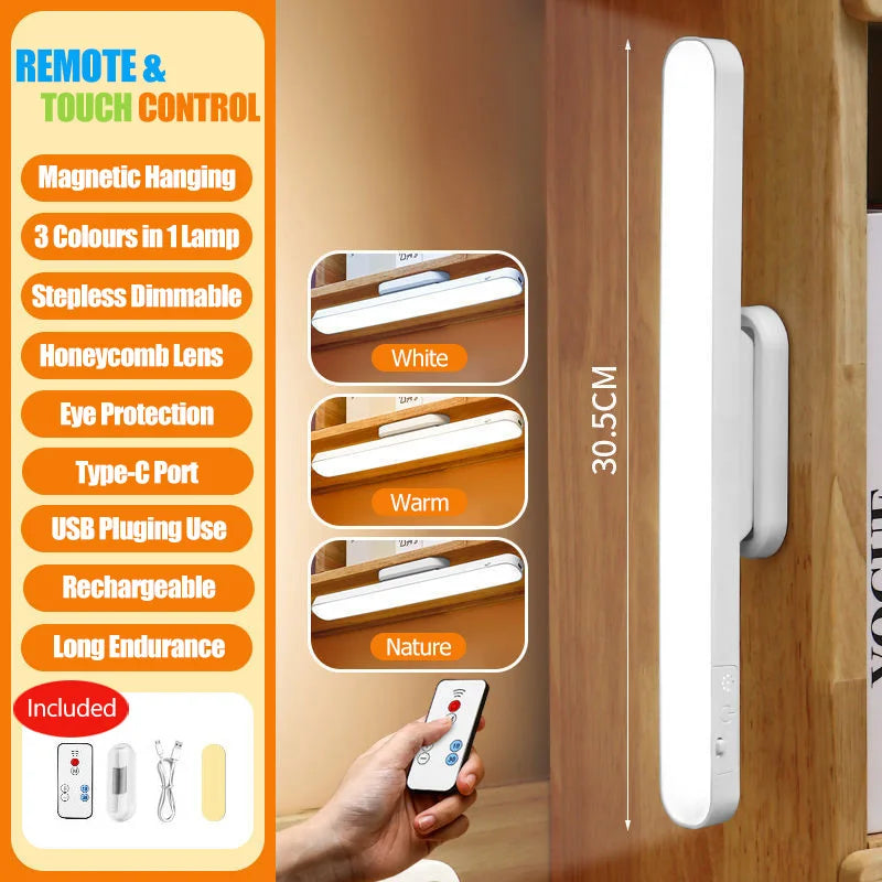 Rechargeable Magnetic Motion Sensor LED Light – Wireless Under Cabinet & Closet Lamp