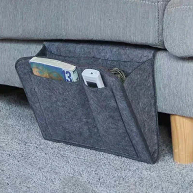 Premium Bedside Storage Organizer – Sofa & Bed Pocket Caddy for Remote, Phone & Magazines