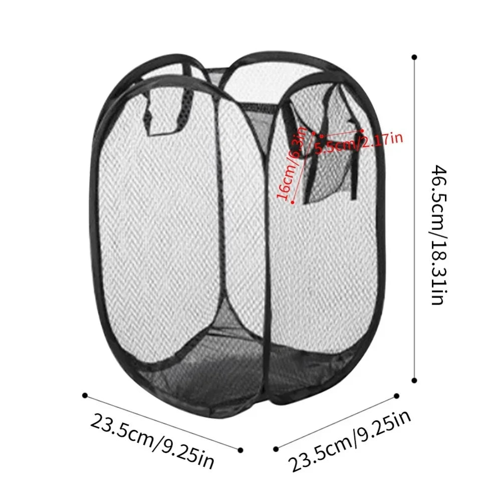 Foldable Laundry Basket – Large Collapsible Clothes Hamper with Handles