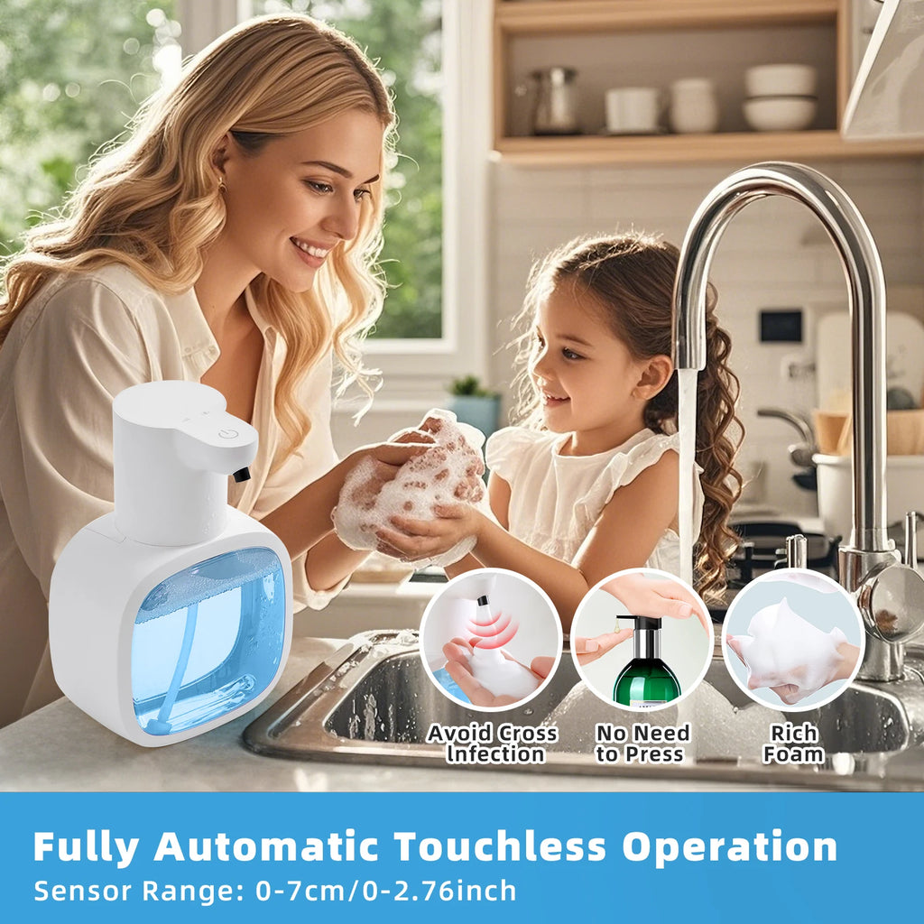 Automatic Touchless Foaming Soap Dispenser – 500ml USB Rechargeable