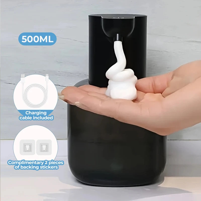 Automatic Touchless Foaming Soap Dispenser – 500ml USB Rechargeable