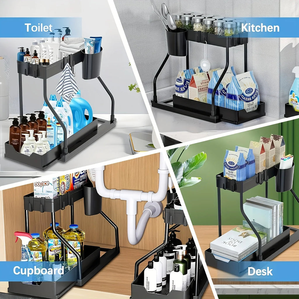 Tier Under Sink Storage Organizer