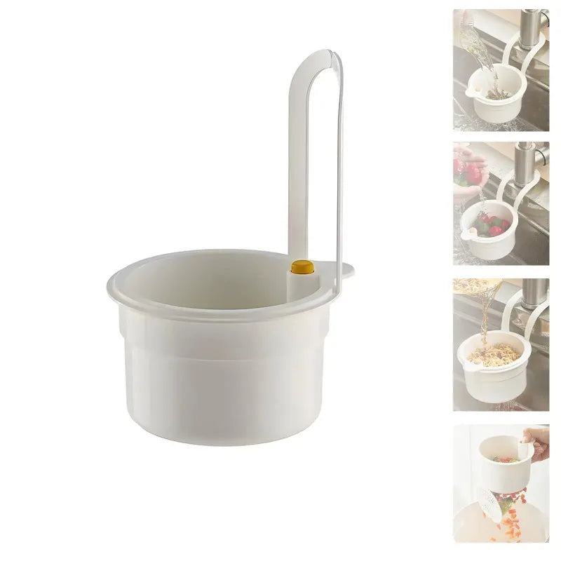 Kitchen Sink Drain Strainer Basket – Hanging Food Waste Filter & Sink Organizer